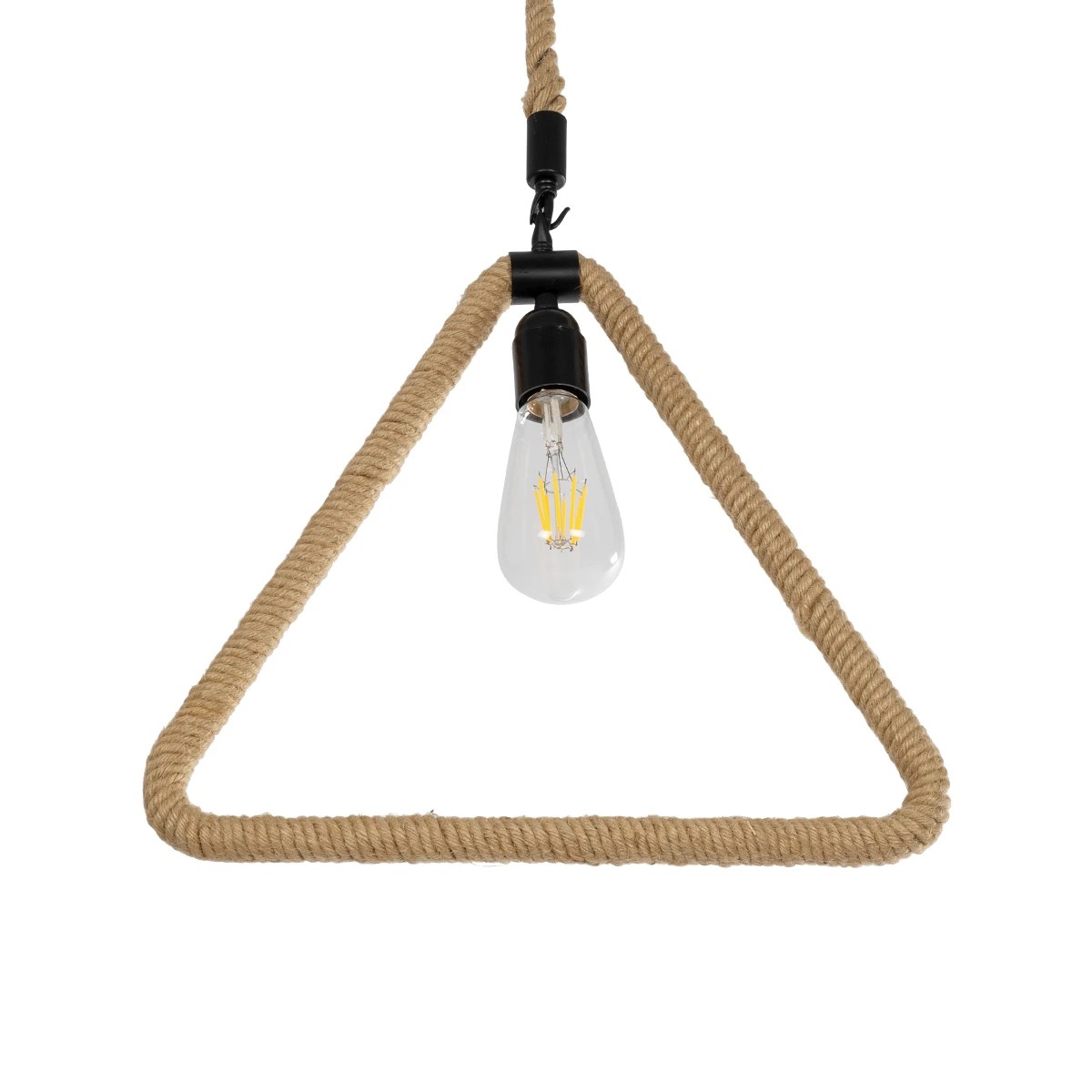 LEDTM® MALVERN 999-0235 Vintage Κρεμαστό Φωτιστικό Οροφής με Ντουί 1 x E27 AC 220-240V IP20 - Μαύρο & Μπεζ - Μ38 x Π4 x Υ42.5cm - Image 5