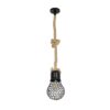 LEDTM® URBAN 999-0191 Vintage Κρεμαστό Φωτιστικό Οροφής με Ντουί 1 x E27 AC 220-240V IP20 - Μαύρο & Μπεζ - Μ15 x Π15 x Υ80cm