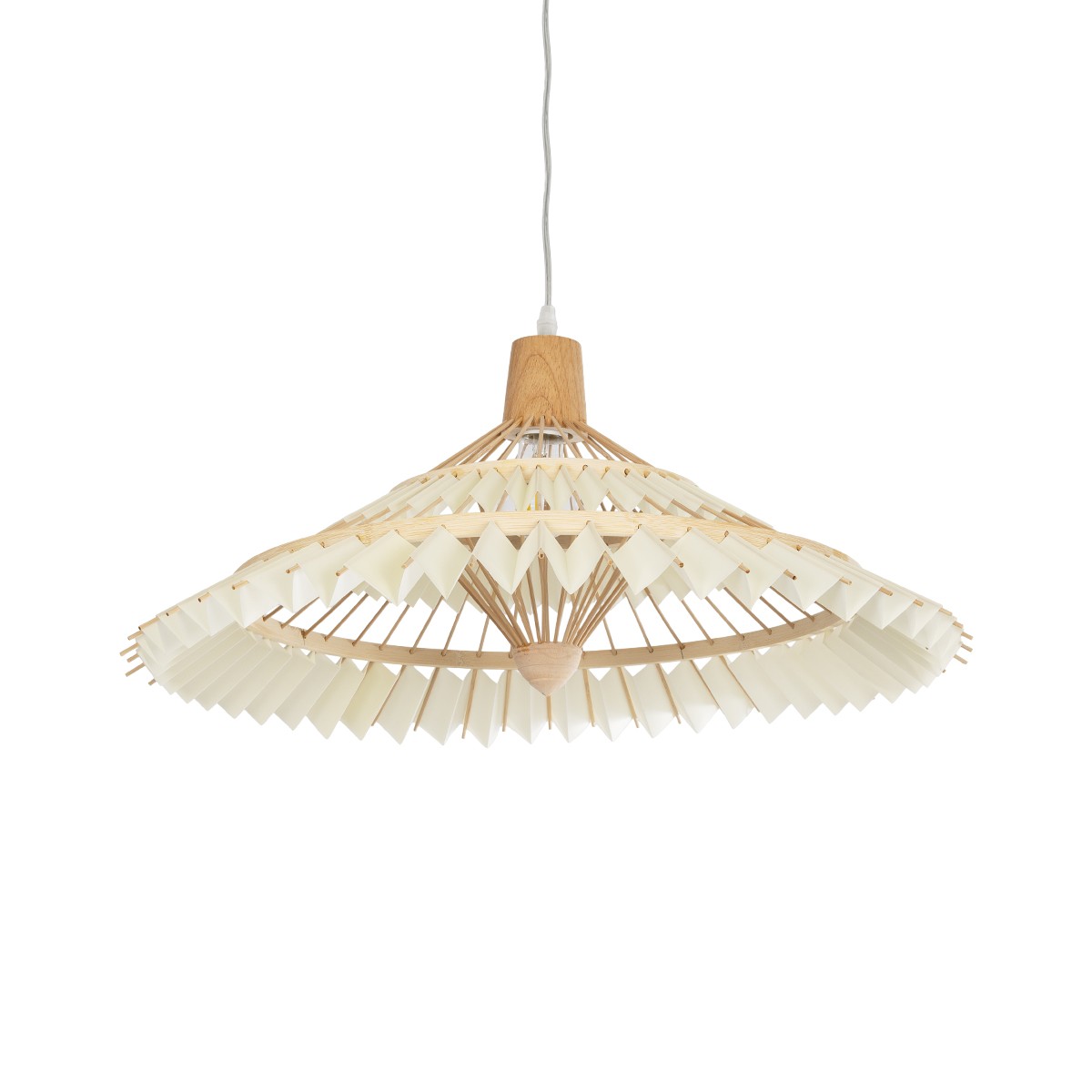 LEDTM® VENTALIA 999-0067 Boho Κρεμαστό Φωτιστικό Οροφής με Ντουί 1 x E27 AC 220-240V IP20 - Μπεζ - Μ60 x Π60 x Υ30cm