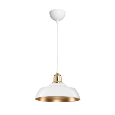 Alternative view of LEDTM® LOAN 203-0283 Μοντέρνο Κρεμαστό Φωτιστικό Οροφής με Ντουί 1 x E27 AC 220-240V IP20 - Λευκό & Χρυσό  - Μ25.5 x Π25.5 x Υ17cm