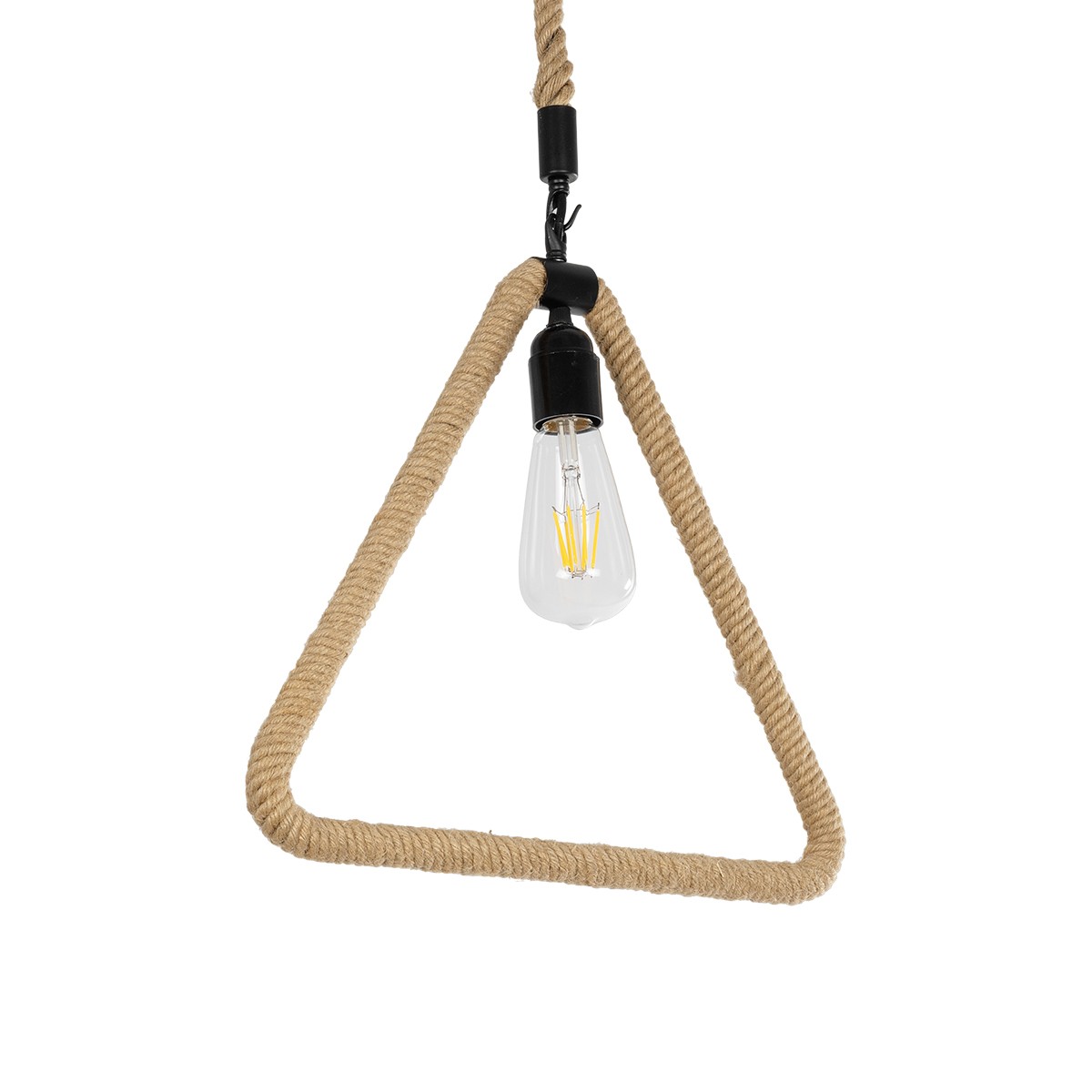 LEDTM® MALVERN 999-0235 Vintage Κρεμαστό Φωτιστικό Οροφής με Ντουί 1 x E27 AC 220-240V IP20 - Μαύρο & Μπεζ - Μ38 x Π4 x Υ42.5cm