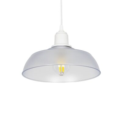 LEDTM® LOAN 203-0286 Μοντέρνο Κρεμαστό Φωτιστικό Οροφής με Ντουί 1 x E27 AC 220-240V IP20 - Λευκό Δίαφανο - Μ25.5 x Π25.5 x Υ17cm