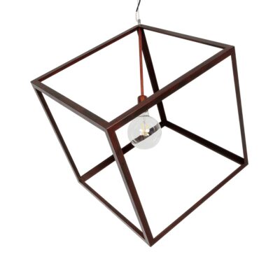 LEDTM® CUBE 999-0216 Μοντέρνο Κρεμαστό Φωτιστικό Οροφής με Ντουί 1 x E27 AC 220-240V IP20 - Χάλκινο - Μ70 x Π70 x Υ87cm