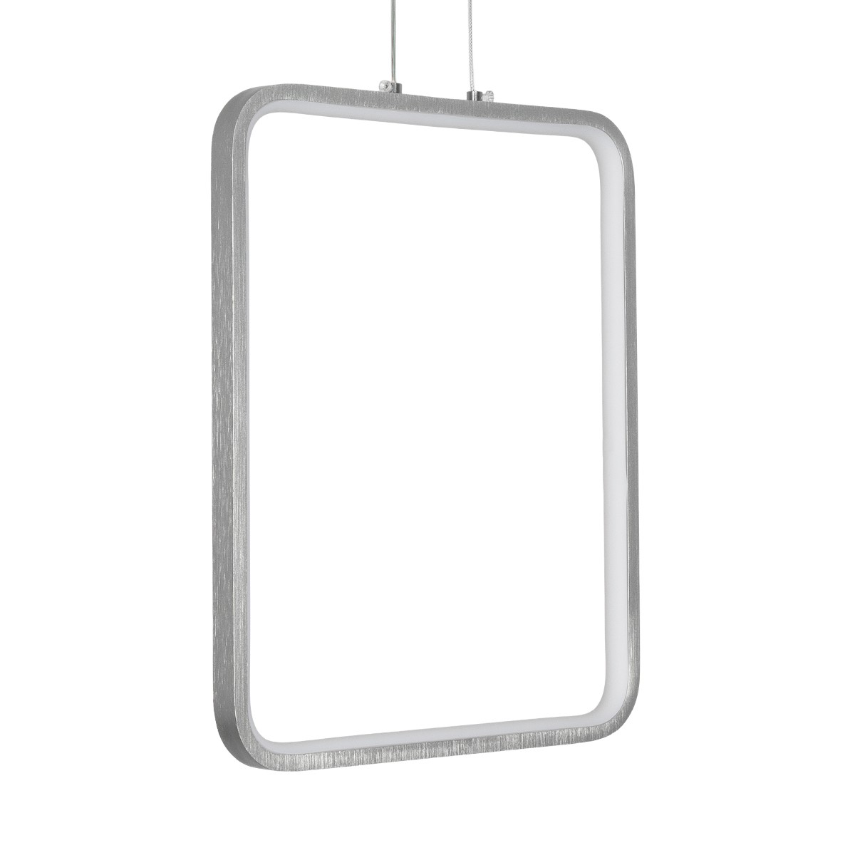 LEDTM® NEROBA 61304 Μοντέρνο Κρεμαστό Φωτιστικό Οροφής LED 18W 1980lm 360° AC 220-240V IP20 Ρυθμιζόμενο Λευκό CCT με On/Off 2700K/4500K/6000K - Lumileds SMD Chip - Νίκελ Βούρτσας - Μ29 x Π2 x Υ36cm - 3 Χρόνια Εγγύηση