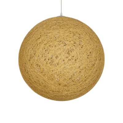 LEDTM® OCEANA 999-0155 Boho Κρεμαστό Φωτιστικό Οροφής με Ντουί 1 x E27 AC 220-240V IP20 - Μπεζ & Χρυσό - Μ60 x Π60 x Υ60cm