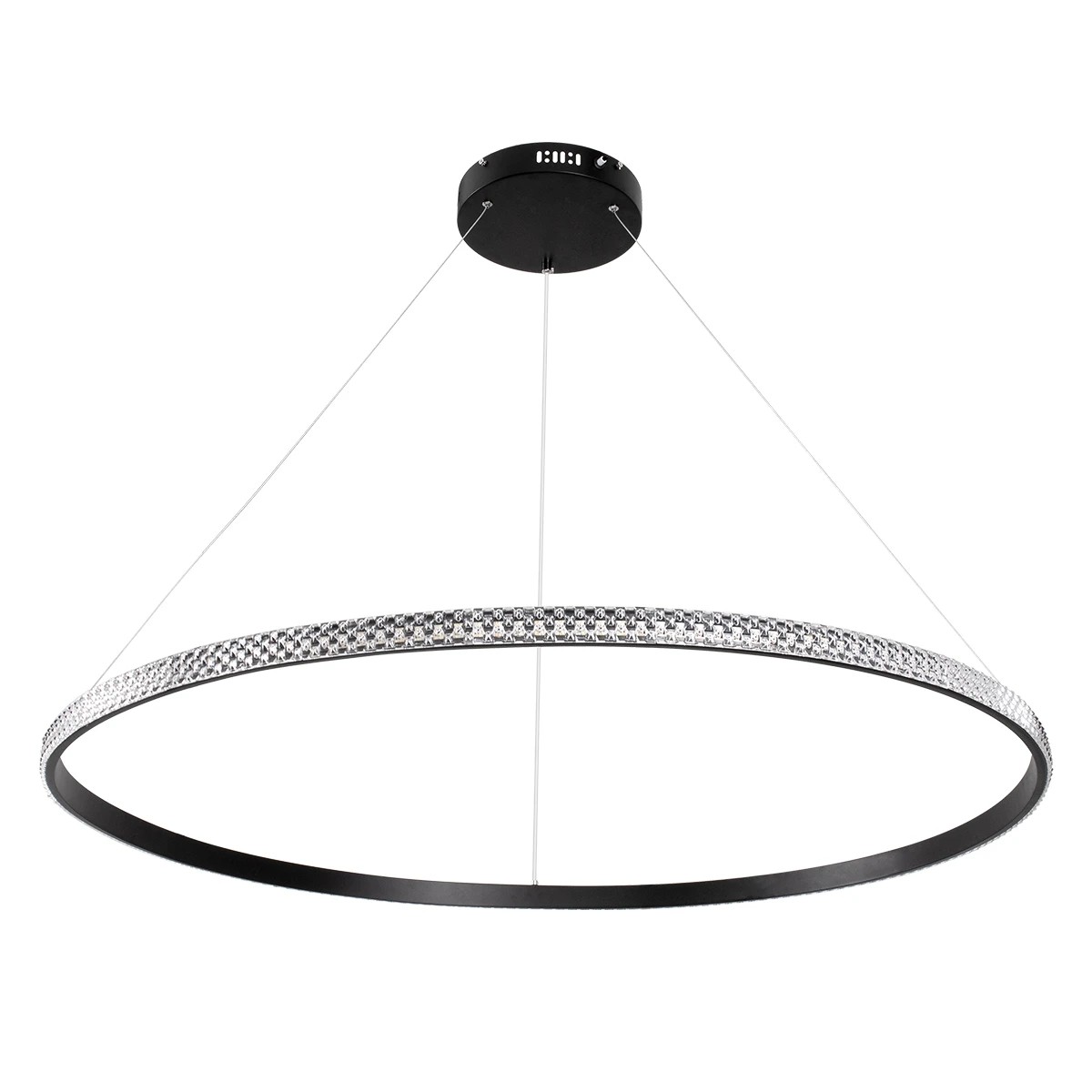 kelvo® DIAMOND KLV-101-0233 Κρεμαστό Φωτιστικό Οροφής LED 75W 7500lm 180° AC 220-240V IP20 Ρυθμιζόμενο Λευκό CCT με Χειριστήριο από 2700K έως 6000K Dimmable - Lumileds SMD Chip - Μαύρο Ματ - Μ100 x Π100 x Υ3cm - 3 Χρόνια Εγγύηση - Image 3