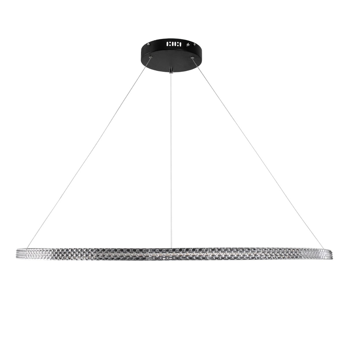 kelvo® DIAMOND KLV-101-0233 Κρεμαστό Φωτιστικό Οροφής LED 75W 7500lm 180° AC 220-240V IP20 Ρυθμιζόμενο Λευκό CCT με Χειριστήριο από 2700K έως 6000K Dimmable - Lumileds SMD Chip - Μαύρο Ματ - Μ100 x Π100 x Υ3cm - 3 Χρόνια Εγγύηση - Image 4