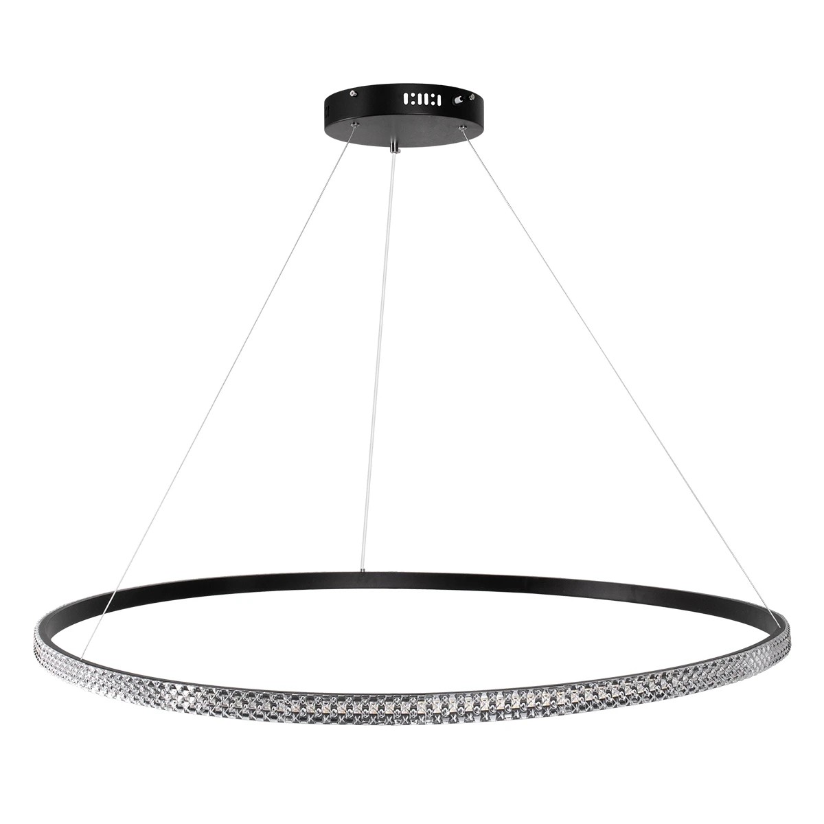 kelvo® DIAMOND KLV-101-0233 Κρεμαστό Φωτιστικό Οροφής LED 75W 7500lm 180° AC 220-240V IP20 Ρυθμιζόμενο Λευκό CCT με Χειριστήριο από 2700K έως 6000K Dimmable - Lumileds SMD Chip - Μαύρο Ματ - Μ100 x Π100 x Υ3cm - 3 Χρόνια Εγγύηση - Image 5