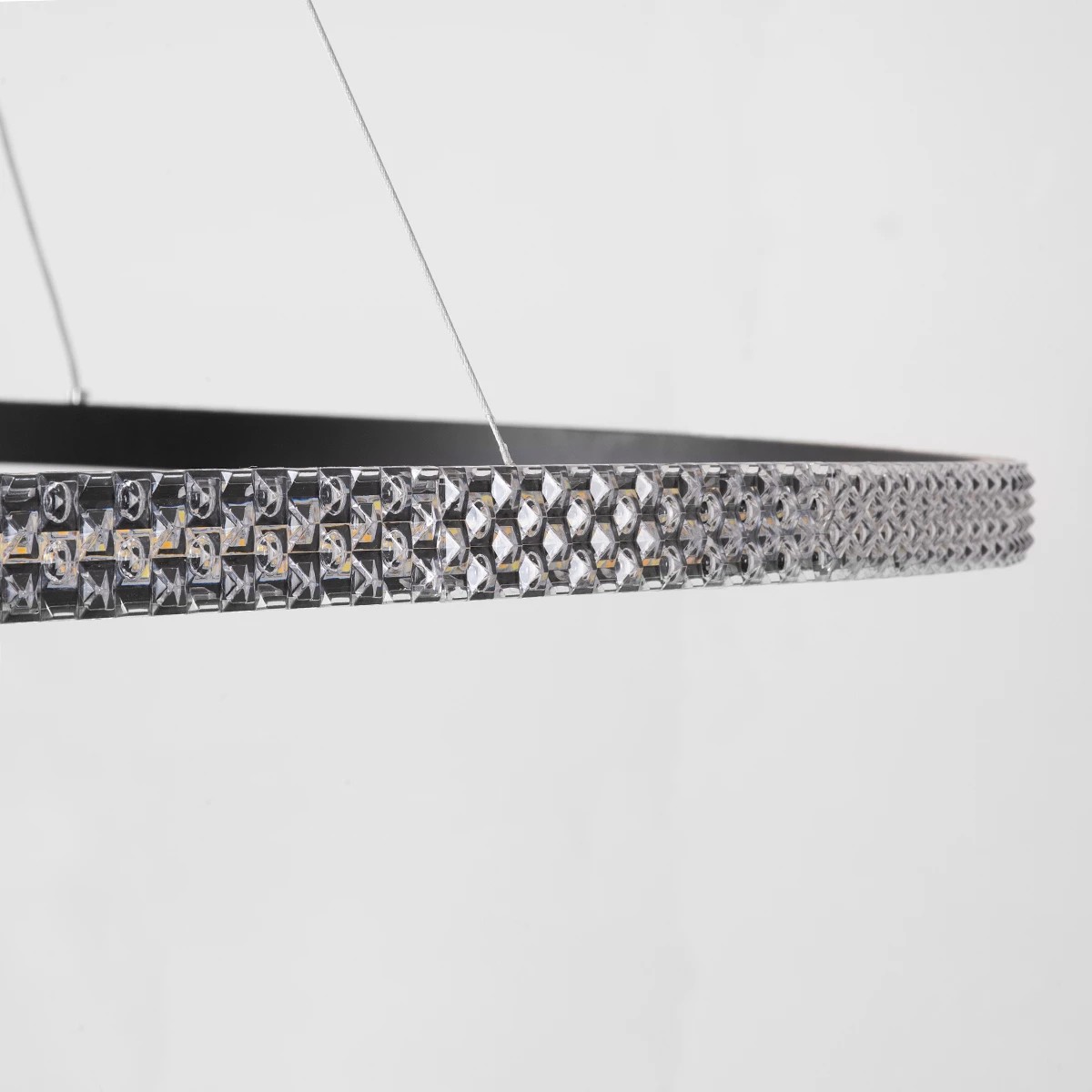 kelvo® DIAMOND KLV-101-0233 Κρεμαστό Φωτιστικό Οροφής LED 75W 7500lm 180° AC 220-240V IP20 Ρυθμιζόμενο Λευκό CCT με Χειριστήριο από 2700K έως 6000K Dimmable - Lumileds SMD Chip - Μαύρο Ματ - Μ100 x Π100 x Υ3cm - 3 Χρόνια Εγγύηση - Image 6
