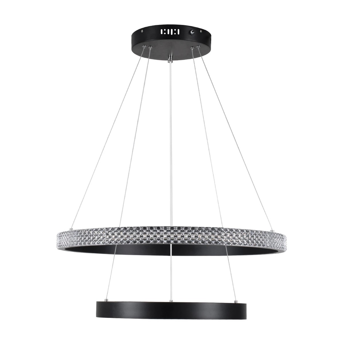 kelvo® DIAMOND KLV-101-0235-V2 Κρεμαστό Φωτιστικό Οροφής LED 75W 7500lm 360° AC 220-240V IP20 Ρυθμιζόμενο Λευκό CCT με Χειριστήριο από 2700K έως 6000K Dimmable - Lumileds SMD Chip - Μαύρο Ματ - Μ60 x Π60 x Υ40cm - 3 Χρόνια Εγγύηση - Image 5