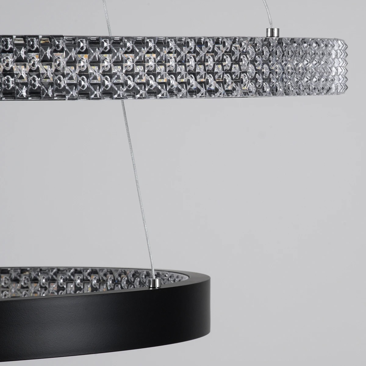 kelvo® DIAMOND KLV-101-0235-V2 Κρεμαστό Φωτιστικό Οροφής LED 75W 7500lm 360° AC 220-240V IP20 Ρυθμιζόμενο Λευκό CCT με Χειριστήριο από 2700K έως 6000K Dimmable - Lumileds SMD Chip - Μαύρο Ματ - Μ60 x Π60 x Υ40cm - 3 Χρόνια Εγγύηση - Image 8