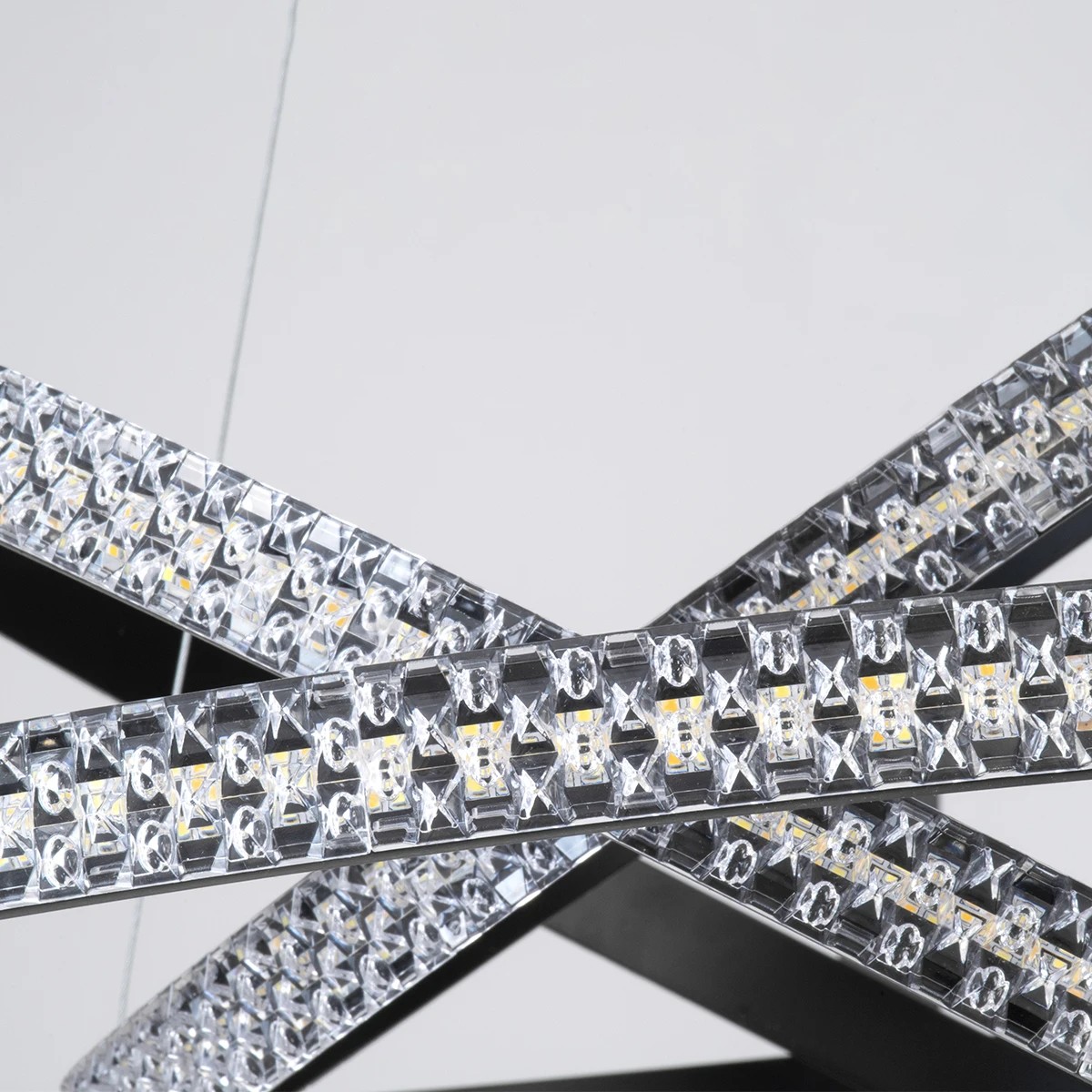kelvo® DIAMOND KLV-101-0139-V2 Κρεμαστό Φωτιστικό Οροφής LED 120W 12000lm 180° AC 220-240V IP20 Ρυθμιζόμενο Λευκό CCT με Χειριστήριο από 2700K έως 6000K Dimmable - Lumileds SMD Chip - Μαύρο Ματ - Μ80 x Π80 x Υ80cm - 3 Χρόνια Εγγύηση - Image 4