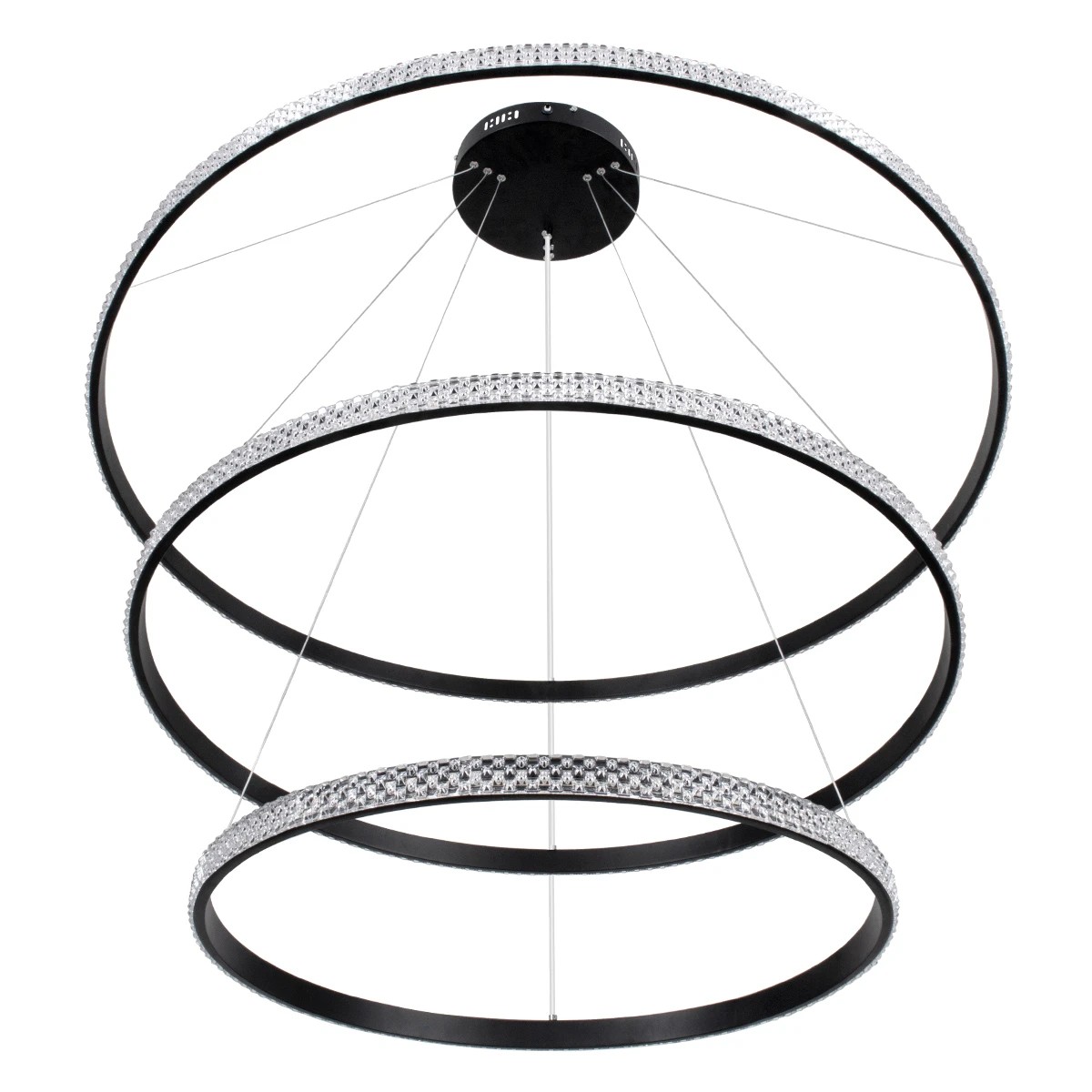 kelvo® DIAMOND KLV-101-0241-V2 Κρεμαστό Φωτιστικό Οροφής LED 150W 15000lm 180° AC 220-240V IP20 Ρυθμιζόμενο Λευκό CCT με Χειριστήριο από 2700K έως 6000K Dimmable - Lumileds SMD Chip - Μαύρο Ματ - Μ100 x Π100 x Υ100cm - 3 Χρόνια Εγγύηση - Image 6