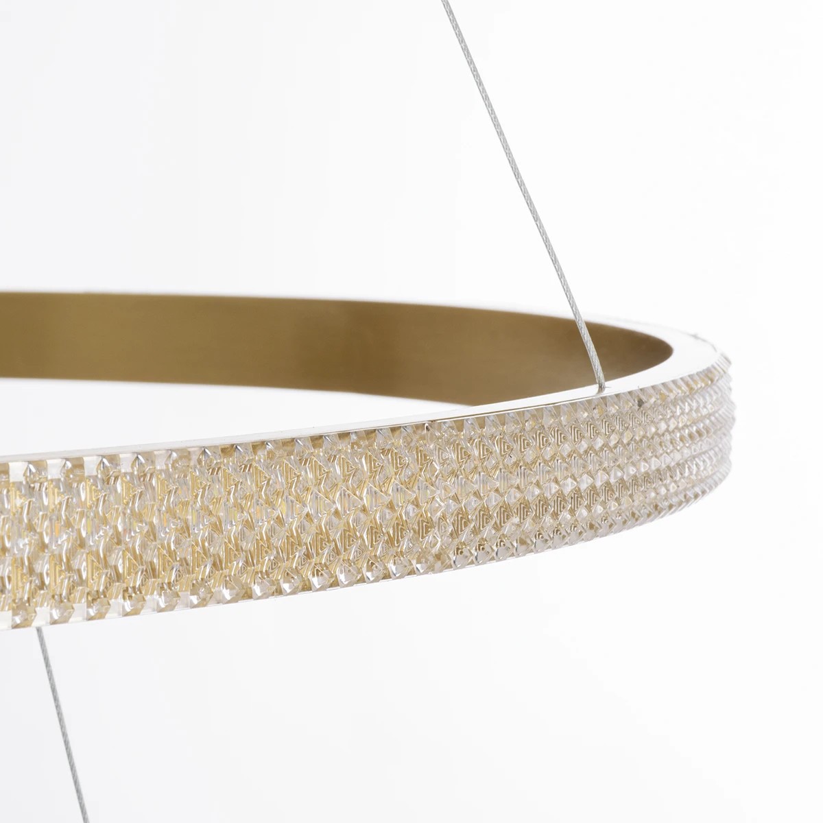 kelvo® DIAMOND KLV-101-0242-V2 Κρεμαστό Φωτιστικό Οροφής LED 150W 15000lm 180° AC 220-240V IP20 Ρυθμιζόμενο Λευκό CCT με Χειριστήριο από 2700K έως 6000K Dimmable - Lumileds SMD Chip - Χρυσό Πλατίνα - Μ100 x Π100 x Υ100cm - 3 Χρόνια Εγγύηση - Image 8