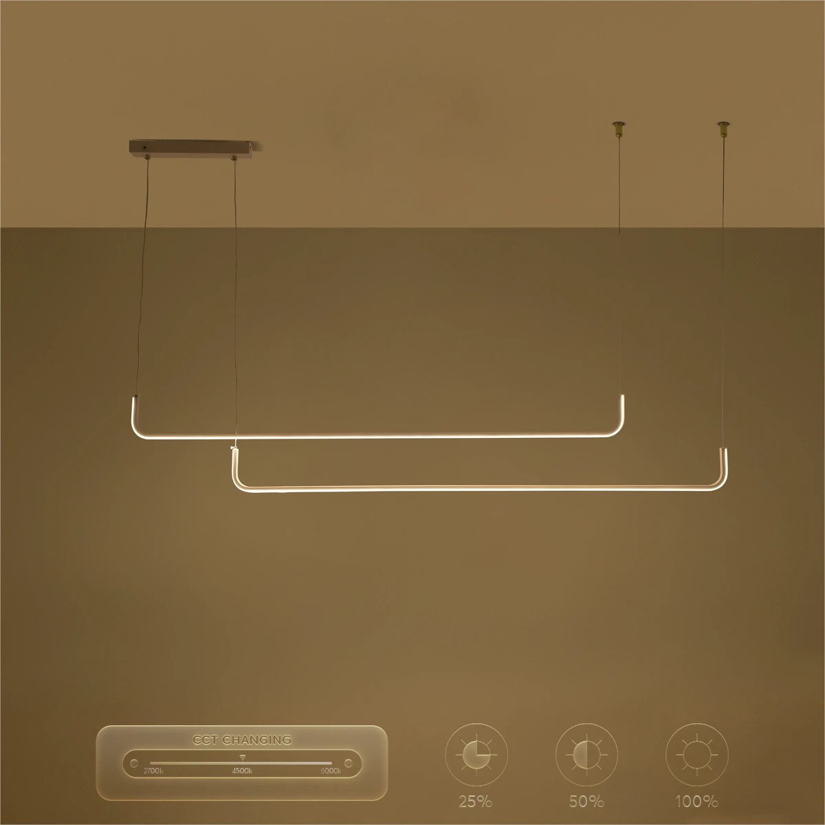 kelvo® LINARIA KLV-101-0259 Κρεμαστό Φωτιστικό Οροφής LED 72W 7200lm 180° AC 220-240V IP20 Ρυθμιζόμενο Λευκό CCT με Χειριστήριο από 2700K έως 6000K Dimmable - Lumileds SMD Chip - Λευκό Ματ - Μ130 x Π4 x Υ25cm - 3 Χρόνια Εγγύηση - Image 12