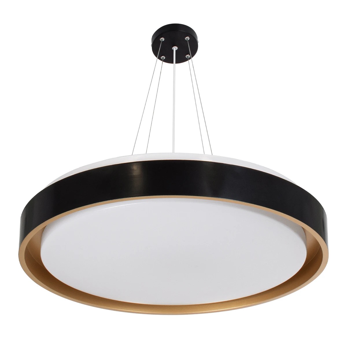 kelvo® BARCHETTA KLV-101-0266-V2 Φωτιστικό Οροφής LED 72W 7200lm 120° AC 220-240V IP20 Ρυθμιζόμενο Λευκό CCT με Χειριστήριο από 2700K έως 6000K Dimmable - Lumileds SMD Chip - Μαύρο & Σαμπανιζέ Χρυσό Ματ - Μ48 x Π48 x Υ8.2cm - 3 Χρόνια Εγγύηση - Image 8