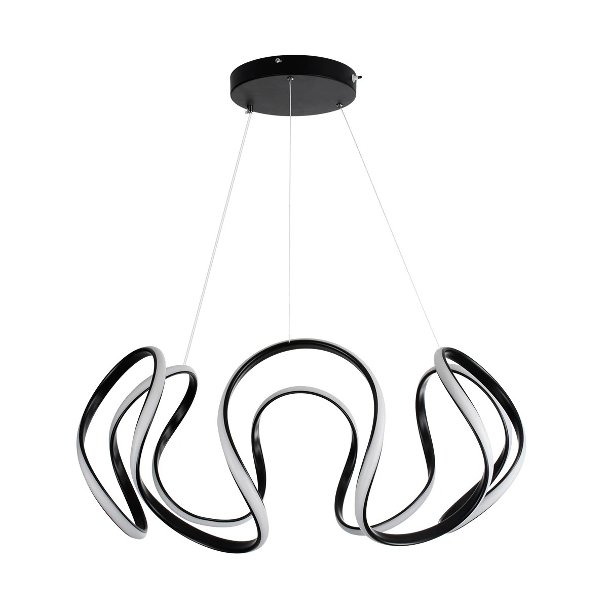 kelvo® TARANTULA KLV-101-0269 Κρεμαστό Φωτιστικό Οροφής LED 120W 12000lm 360° AC 220-240V IP20 Ρυθμιζόμενο Λευκό CCT με Χειριστήριο από 2700K έως 6000K Dimmable - Lumileds SMD Chip - Μαύρο Ματ - Μ78 x Π78 x Υ31.5cm - 3 Χρόνια Εγγύηση - Image 4