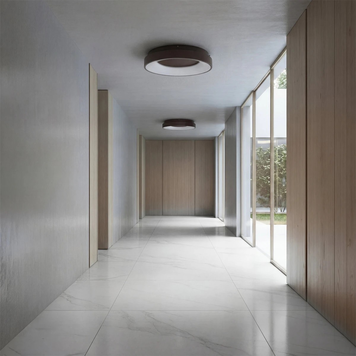 kelvo® SALEM KLV-101-0280 Φωτιστικό Οροφής LED 75W 7500lm 120° AC 220-240V IP20 Ρυθμιζόμενο Λευκό CCT με Χειριστήριο από 2700K έως 6000K Dimmable - Lumileds SMD Chip - Καφέ Ματ - Μ45 x Π45 x Υ9.5cm - 3 Χρόνια Εγγύηση - Image 2