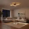 kelvo® QUADRA KLV-101-0293 Φωτιστικό Οροφής LED 100W 10000lm 120° AC 220-240V IP20 Ρυθμιζόμενο Λευκό CCT με Χειριστήριο από 2700K έως 6000K Dimmable - Lumileds SMD Chip - Μαύρο Ματ - Μ85 x Π45 x Υ9cm - 3 Χρόνια Εγγύηση