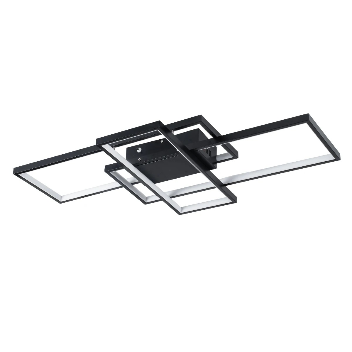 kelvo® QUADRA KLV-101-0293 Φωτιστικό Οροφής LED 100W 10000lm 120° AC 220-240V IP20 Ρυθμιζόμενο Λευκό CCT με Χειριστήριο από 2700K έως 6000K Dimmable - Lumileds SMD Chip - Μαύρο Ματ - Μ85 x Π45 x Υ9cm - 3 Χρόνια Εγγύηση - Image 3