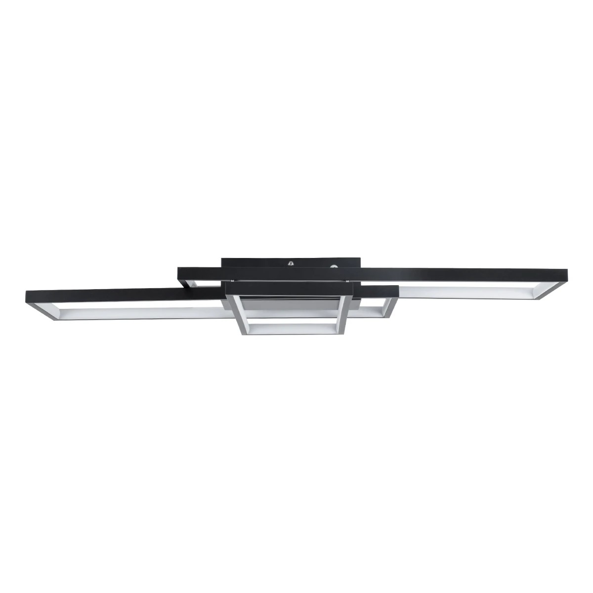kelvo® QUADRA KLV-101-0293 Φωτιστικό Οροφής LED 100W 10000lm 120° AC 220-240V IP20 Ρυθμιζόμενο Λευκό CCT με Χειριστήριο από 2700K έως 6000K Dimmable - Lumileds SMD Chip - Μαύρο Ματ - Μ85 x Π45 x Υ9cm - 3 Χρόνια Εγγύηση - Image 4