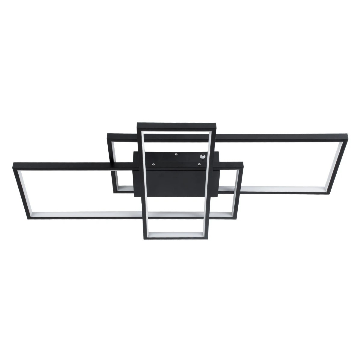 kelvo® QUADRA KLV-101-0293 Φωτιστικό Οροφής LED 100W 10000lm 120° AC 220-240V IP20 Ρυθμιζόμενο Λευκό CCT με Χειριστήριο από 2700K έως 6000K Dimmable - Lumileds SMD Chip - Μαύρο Ματ - Μ85 x Π45 x Υ9cm - 3 Χρόνια Εγγύηση - Image 5