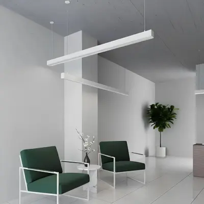 Alternative view of kelvo® ORION KLV-101-0363 Κρεμαστό Γραμμικό Φωτιστικό Οροφής LED 72W 7200lm 120° AC 220-240V IP20 Ρυθμιζόμενο Λευκό CCT με Χειριστήριο από 2700K έως 6000K Dimmable - Lumileds SMD Chip - Λευκό Ματ - Μ120 x Π5 x Υ7.5cm - 3 Χρόνια Εγγύηση