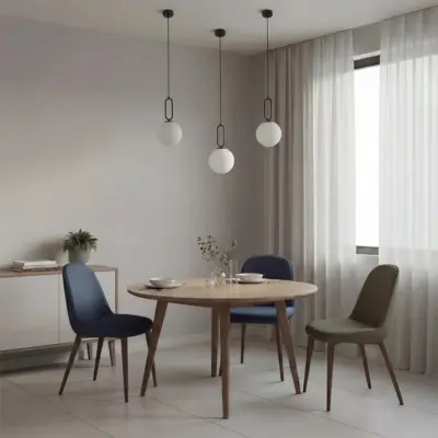 Alternative view of kelvo® BELLISSIMO KLV-101-0373 Κρεμαστό Φωτιστικό Οροφής για Λάμπα με Ντουί E27 AC 220-240V IP20 - Μαύρο Ματ & Λευκό - Μ20 x Π20 x Υ42cm