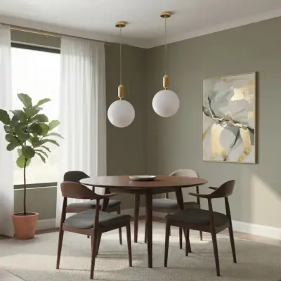 Alternative view of kelvo® ESTETICO KLV-101-0383 Κρεμαστό Φωτιστικό Οροφής για Λάμπα με Ντουί E27 AC 220-240V IP20 - Χρυσό Βούρτσας Πλατίνα & Λευκό - Μ30 x Π30 x Υ48cm