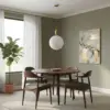 kelvo® ESTETICO KLV-101-0384 Κρεμαστό Φωτιστικό Οροφής για Λάμπα με Ντουί E27 AC 220-240V IP20 - Χρυσό Βούρτσας Πλατίνα & Λευκό - Μ40 x Π40 x Υ58cm - Image 2