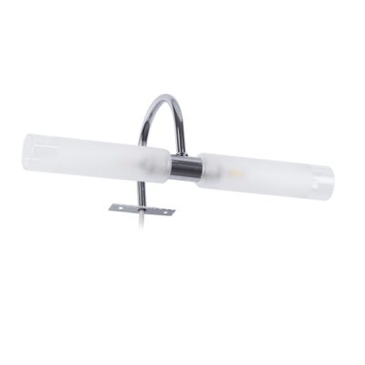 LEDTM® FLORA 60414 Μοντέρνο Φωτιστικό Τοίχου - Απλίκα Καθρέπτη Μπάνιου με Ντουί 2 x G9 AC 220-240V IP44 - Νίκελ Χρώμιο - Μ31 x Π13 x Υ12cm