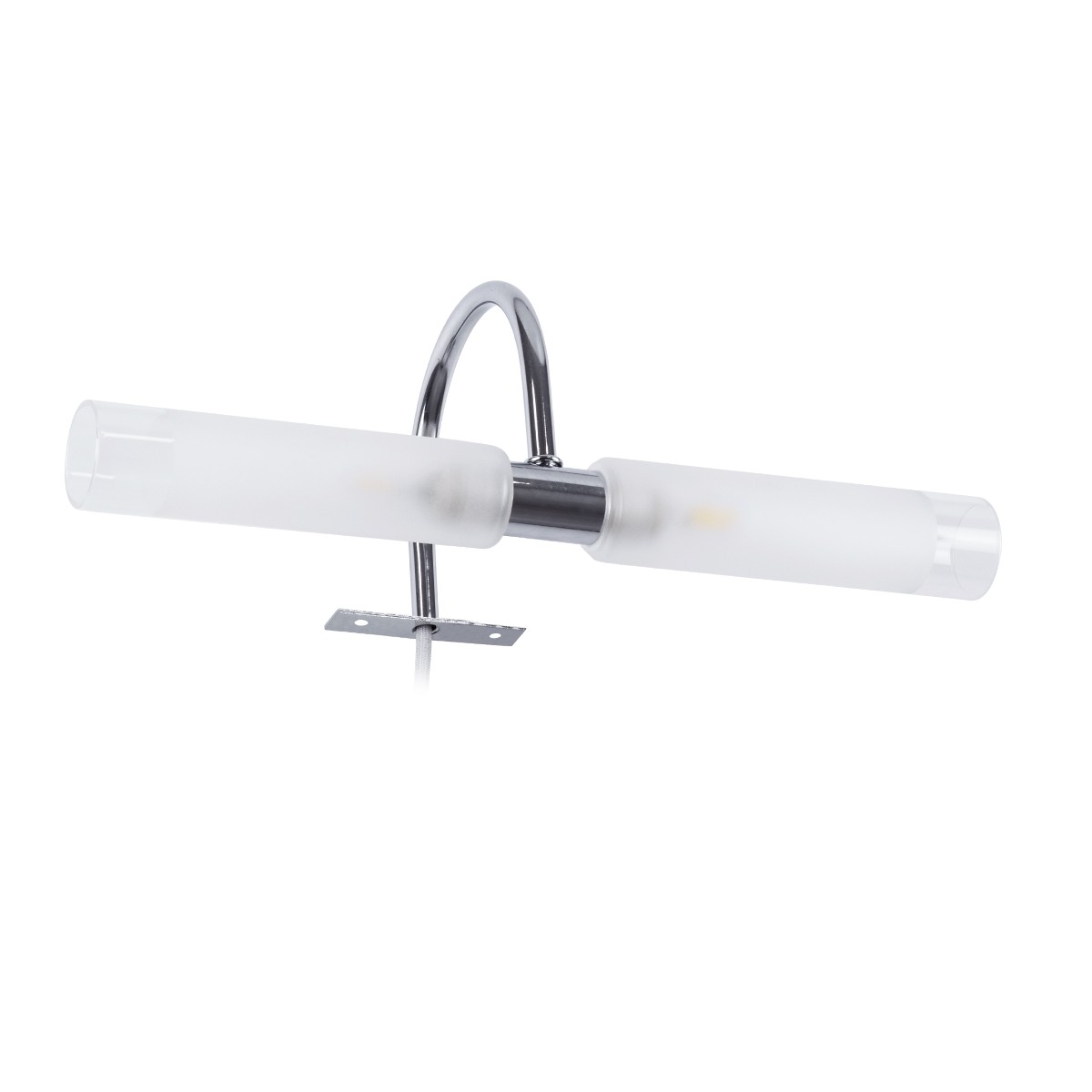 LEDTM® FLORA 60414 Μοντέρνο Φωτιστικό Τοίχου - Απλίκα Καθρέπτη Μπάνιου με Ντουί 2 x G9 AC 220-240V IP44 - Νίκελ Χρώμιο - Μ31 x Π13 x Υ12cm