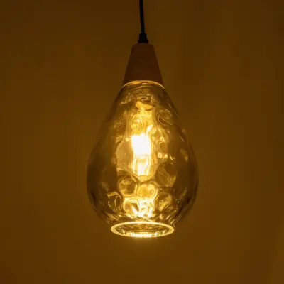 Alternative view of LEDTM® NOAH 999-0184 Μοντέρνο Κρεμαστό Φωτιστικό Οροφής με Ντουί 1 x E27 AC 220-240V IP20 - Γκρι & Μπεζ - Μ16 x Π16 x Υ30cm