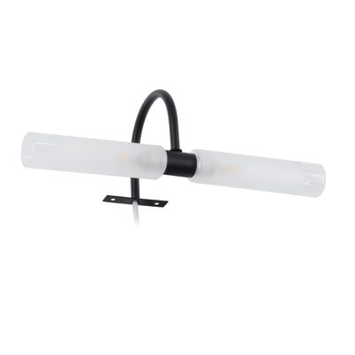 LEDTM® FLORA 60412 Μοντέρνο Φωτιστικό Τοίχου - Απλίκα Καθρέπτη Μπάνιου με Ντουί 2 x G9 AC 220-240V IP44 - Μαύρο Ματ - Μ31 x Π13 x Υ12cm