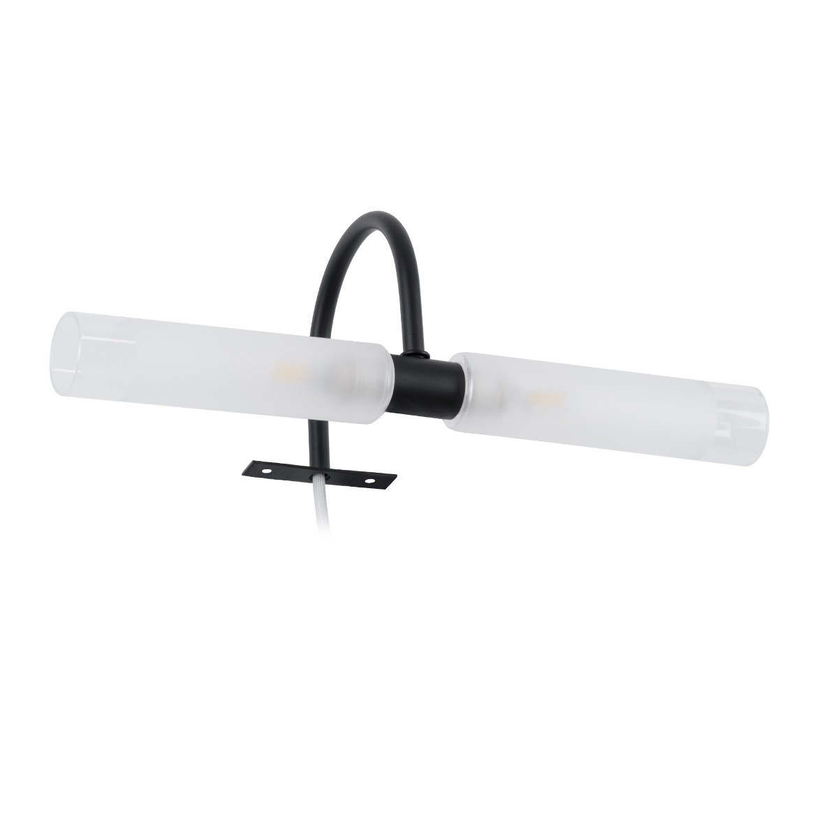 LEDTM® FLORA 60412 Μοντέρνο Φωτιστικό Τοίχου - Απλίκα Καθρέπτη Μπάνιου με Ντουί 2 x G9 AC 220-240V IP44 - Μαύρο Ματ - Μ31 x Π13 x Υ12cm