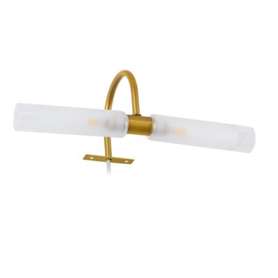 LEDTM® FLORA 60413 Μοντέρνο Φωτιστικό Τοίχου - Απλίκα Καθρέπτη Μπάνιου με Ντουί 2 x G9 AC 220-240V IP44 - Χρυσό & Λευκό - Μ31 x Π13 x Υ12cm
