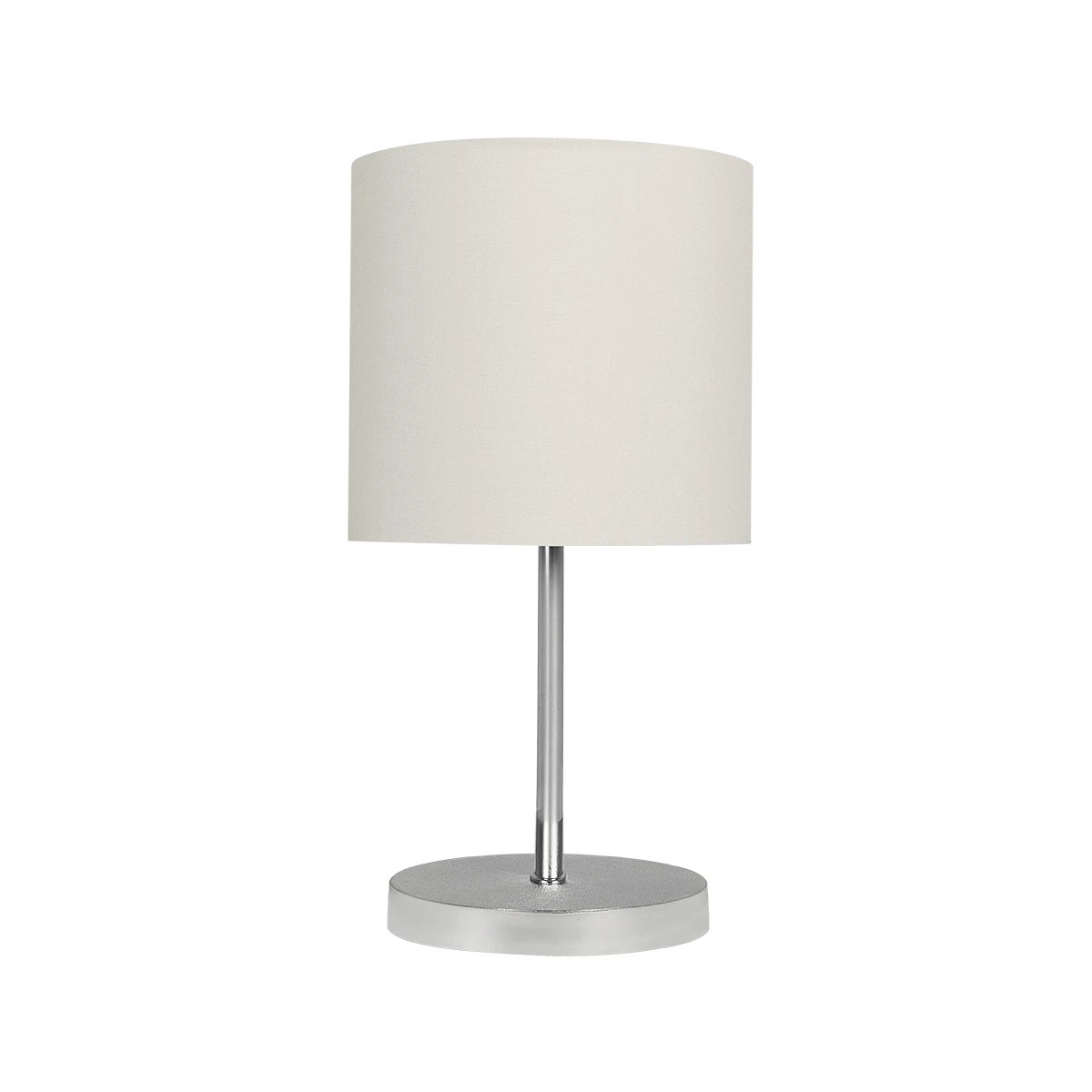 LEDTM® GLOSSY 204-0077 Μοντέρνο Επιτραπέζιο Φωτιστικό Πορτατίφ με Ντουί 1 x E27 AC 220-240V IP20 - Ασημί & Μπεζ - Μ19 x Π19 x Υ36cm - Image 3