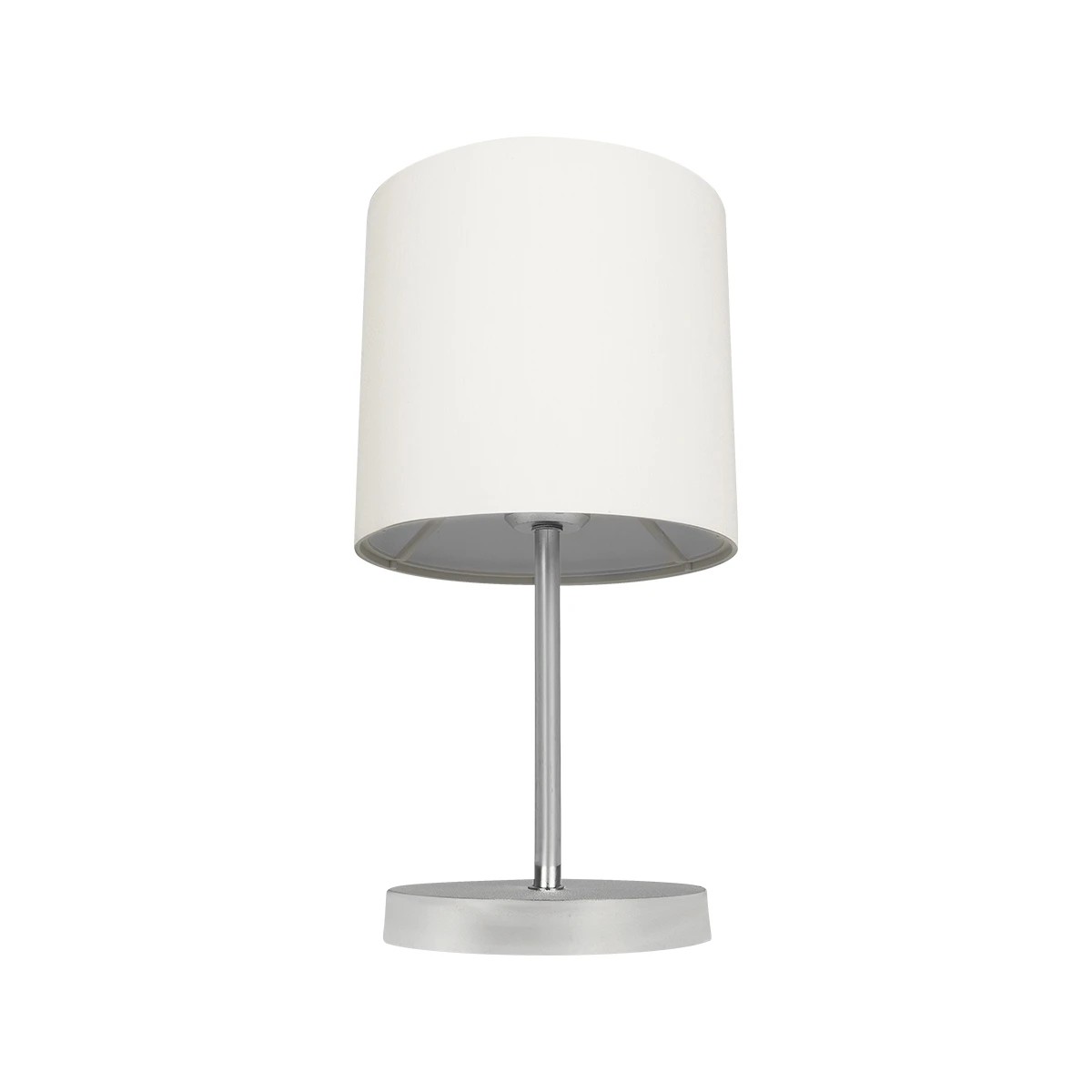 LEDTM® GLOSSY 204-0077 Μοντέρνο Επιτραπέζιο Φωτιστικό Πορτατίφ με Ντουί 1 x E27 AC 220-240V IP20 - Ασημί & Μπεζ - Μ19 x Π19 x Υ36cm - Image 4