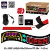 LEDTM® MATRIX GLB-106-0012 Εύκαμπτη Κυλιόμενη Ψηφιακή Επιγραφή 145x28cm P7 192x32 Pixel LED 20W AC 220-240V Αδιάβροχο IP65 Πολύχρωμο RGB - Bluetooth Control μέσω iPIXEL APP - Μ145 x Π0.4 x Υ28cm - 2 Χρόνια Εγγύηση