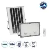 LEDTM® LUMOVOX 73067 Προβολέας LED 100W 5000lm 120° DC 5V με Φωτοβολταϊκό Panel 5V 8W & Επαναφορτιζόμενη Μπαταρία Li-ion 3.2V 5000mAh Αδιάβροχο IP67 Ψυχρό Λευκό 6000K - 120 x SMD2835 Sanan Chip - Γκρι Ανθρακί - Μ25 x Π5.5 x Υ17.5cm - 2 Χρόνια Εγγύηση