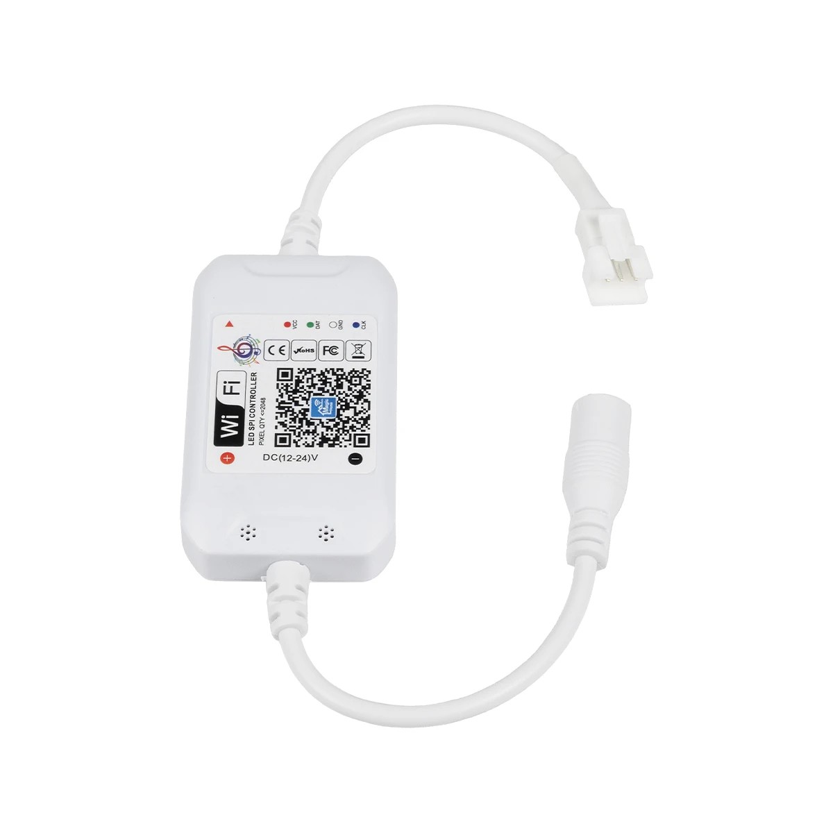LEDTM® ZENGGE-WFMNA 73450 RF & WiFi 2.4G Ψηφιακός Pixel Addressable Controller DC 5-12-24V IP20 - WiFi 2.4G & Bluetooth - SPI/TTL Protocol 2048 IC - Μ10.5 x Π4.5 x Υ1.5cm - 2 Χρόνια Εγγύηση - Image 2
