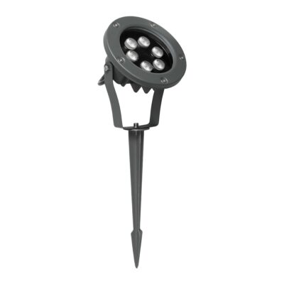 LEDTM® TREETZINA 90353 Φωτιστικό Σποτ για Φυτά - Δέντρα με Βάση Κήπου / Καρφωτό LED 6W 510lm 10° DC 24V Αδιάβροχο IP65 Ultra Θερμό Λευκό 2200K Dimmable - Bridgelux SMD Chip - Γκρι Ανθρακί - Μ14 x Π12.5 x Υ12.5cm - 3 Χρόνια Εγγύηση