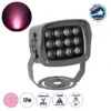 LEDTM® FLOODXENA 90125 Προβολέας Σποτ Wall Washer LED 12W 1020lm 10° AC 220-240V Αδιάβροχο IP65 Φούξια - Bridgelux SMD Chip - Γκρι Ανθρακί - Μ13.5 x Π11 x Υ15cm - 3 Χρόνια Εγγύηση