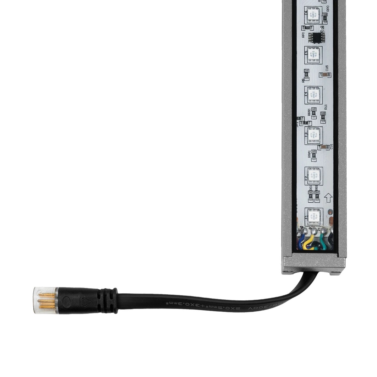 LEDTM® DIGIBAR 90210 Ψηφιακή Pixel Addressable Facade Μπάρα LED 12W 600lm 45° DC 24V Αδιάβροχο IP65 8 x Pixel Πολύχρωμο RGB Dimmable DMX512 SPI/TTL Protocol IC UCS512C0 - Bridgelux SMD Chip - Γκρι Ανθρακί - Μ100 x Π3.2 x Υ3cm - 3 Χρόνια Εγγύηση - Image 3