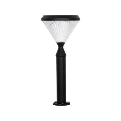 Alternative view of LEDTM® VEGGIE 90522 Φωτιστικό Κολωνάκι Κήπου LED 10W 500lm 120° με Ενσωματωμένο Φωτοβολταϊκό Panel 6V 2W & Επαναφορτιζόμενη Μπαταρία Li-ion 3.2V 6000mAh με Αισθητήρα Ημέρας-Νύχτας Αδιάβροχο IP65 Ψυχρό Λευκό 6000K - Sanan SMD Chip - Μαύρο - Μ26 x Π26 x Υ60cm - 2 Χρόνια Εγγύηση