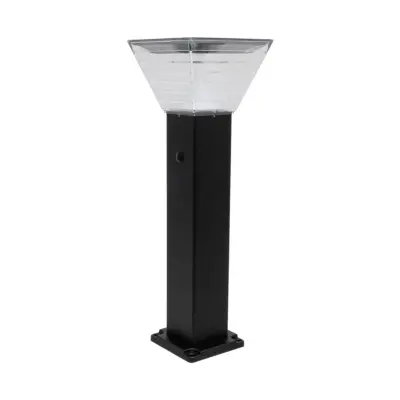 Alternative view of LEDTM® VEGGIE 90524 Φωτιστικό Κολωνάκι Κήπου LED 10W 500lm 120° με Ενσωματωμένο Φωτοβολταϊκό Panel 6V 2W & Επαναφορτιζόμενη Μπαταρία Li-ion 3.2V 6000mAh με Αισθητήρα Ημέρας-Νύχτας Αδιάβροχο IP65 All in One CCT 6000K-4500K - Sanan SMD Chip - Μαύρο - Μ19.5 x Π19.5 x Υ60cm - 2 Χρόνια Εγγύηση