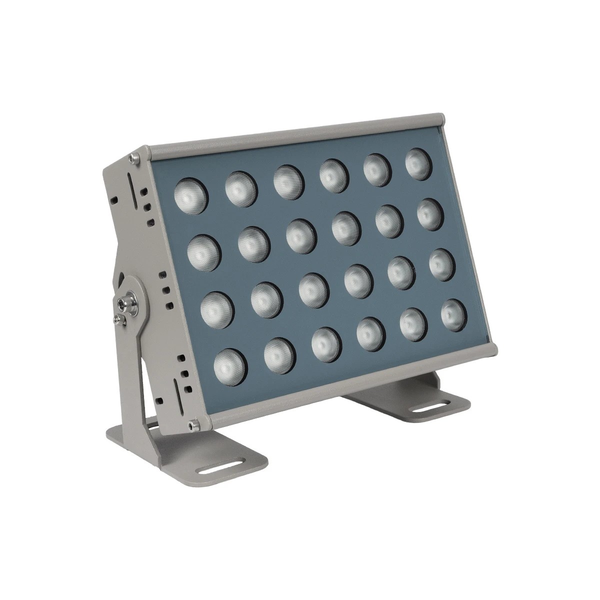 LEDTM® FLOODHENO 999-0264 Προβολέας Σποτ Wall Washer LED 36W 2880lm 30° DC 24V Αδιάβροχο IP65 Πολύχρωμο RGB Dimmable DMX512 - Bridgelux SMD Chip - Γκρι - Μ22 x Π11 x Υ16.5cm - 3 Χρόνια Εγγύηση