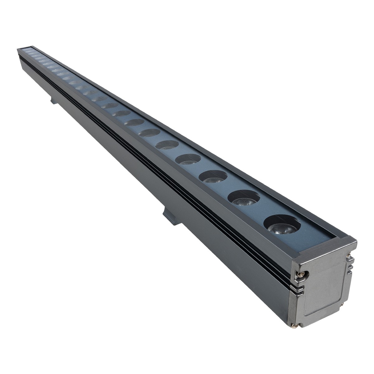 LEDTM® WASHERMARGO 90155 Μπάρα Φωτισμού Wall Washer LED 24W 2040lm 30° DC 24V Αδιάβροχο IP66 Ροζ Dimmable - Bridgelux SMD Chip - Γκρι Ανθρακί - Μ100 x Π4 x Υ5cm - 3 Χρόνια Εγγύηση