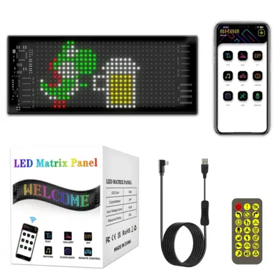 Alternative view of LEDTM® MATRIX GLB-106-0001 Εύκαμπτη Κυλιόμενη Ψηφιακή Επιγραφή 17.3x7cm P4 32x16 Pixel LED 10W DC 5V 2A με USB 2.0 Αδιάβροχο IP65 Πολύχρωμο RGB - Bluetooth Control μέσω iPIXEL APP - Μ17.3 x Π0.2 x Υ7cm - 2 Χρόνια Εγγύηση
