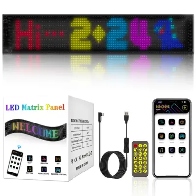 Alternative view of LEDTM® MATRIX GLB-106-0003 Εύκαμπτη Κυλιόμενη Ψηφιακή Επιγραφή 59.5x12cm P6 96x16 Pixel LED 10W DC 5V 2A με USB 2.0 Αδιάβροχο IP65 Πολύχρωμο RGB - Bluetooth Control μέσω iPIXEL APP - Μ59.5 x Π0.2 x Υ12cm - 2 Χρόνια Εγγύηση